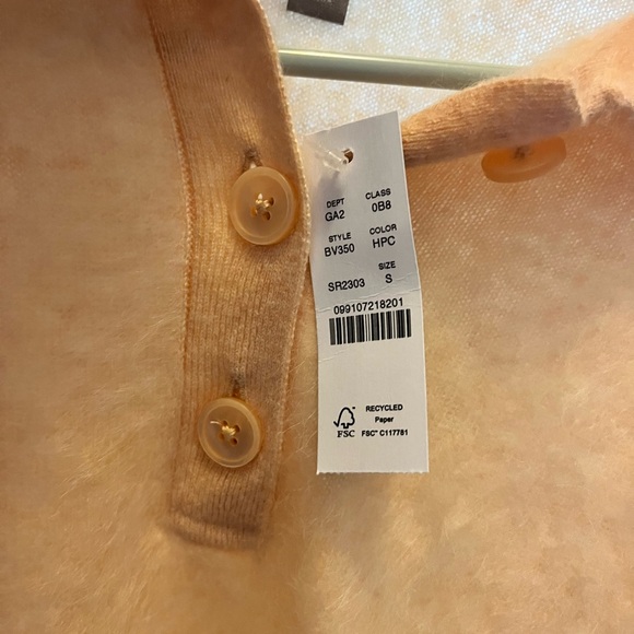 NWT JCrew Brushed cashmere sweater-polo - Picture 2 of 2